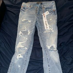 purple jeans